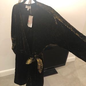 and other Stories velvet wrap mini dress NWT